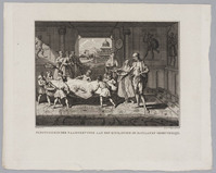 KG 07429
<br/>
Geschiedenis godsdiensten: naamgeving kind bij de 'Baniaanen'
<br/>
<em>Huyser, Carel Jacob de (werkz. 1766-1815?)</em>